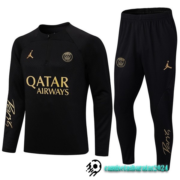 Replicas Conjunto Completo Sudadera Entrenamiento Niños Paris Saint Germain 2022 2023 Negro I Amarillo