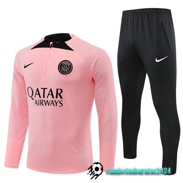 Replicas Conjunto Completo Sudadera Entrenamiento Niños Paris Saint Germain 2022 2023 Rosa I Negro