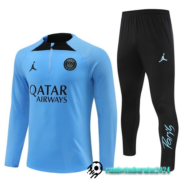 Replicas Conjunto Completo Sudadera Entrenamiento Niños Paris Saint Germain 2023 2024 Azul I Negro