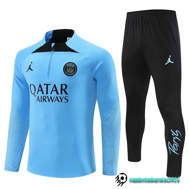 Replicas Conjunto Completo Sudadera Entrenamiento Niños Paris Saint Germain 2023 2024 Azul Negro