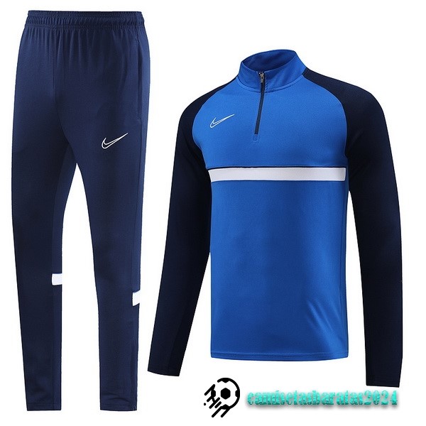 Replicas Conjunto Completo Sudadera Entrenamiento Nike 2023 2024 Azul Blanco