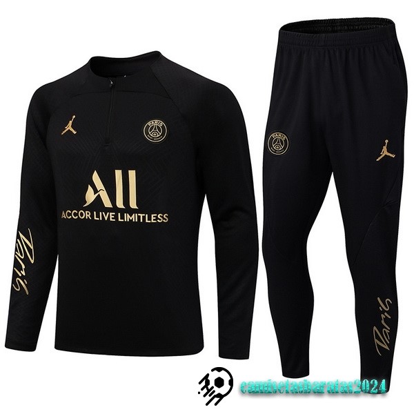 Replicas Conjunto Completo Sudadera Entrenamiento Paris Saint Germain 2022 2023 Negro Amarillo