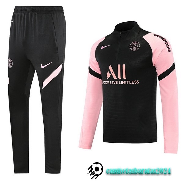 Replicas Conjunto Completo Sudadera Entrenamiento Paris Saint Germain 2022 2023 Negro Rosa