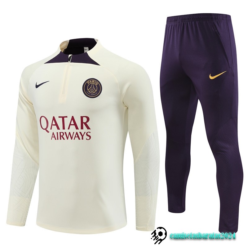 Replicas Conjunto Completo Sudadera Entrenamiento Paris Saint Germain 2023 2024 Amarillo Purpura