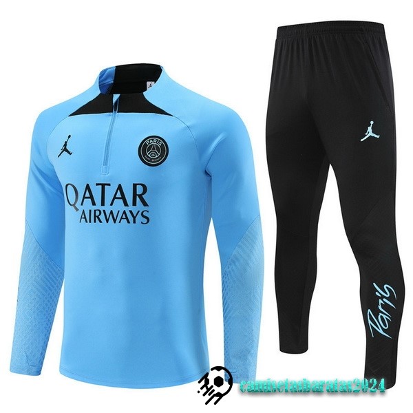 Replicas Conjunto Completo Sudadera Entrenamiento Paris Saint Germain 2023 2024 Azul Negro