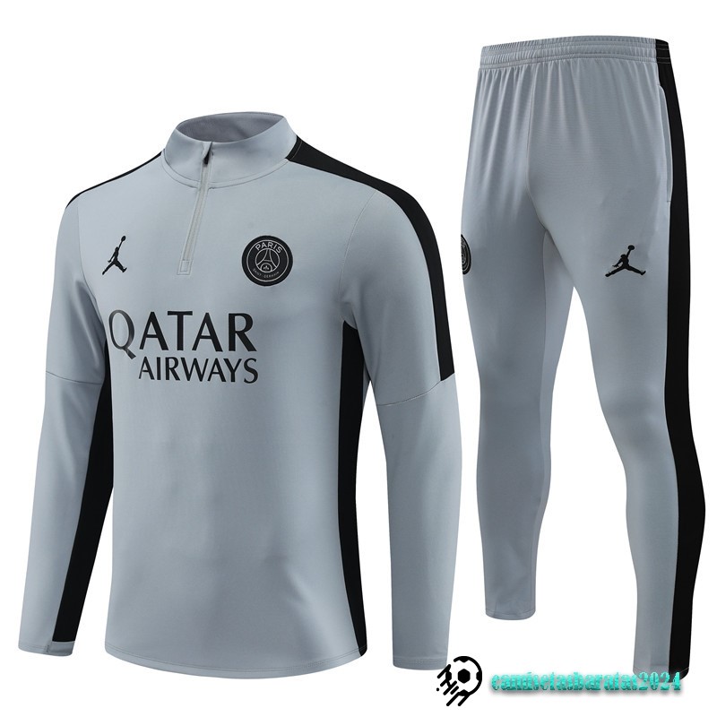 Replicas Conjunto Completo Sudadera Entrenamiento Paris Saint Germain 2023 2024 Gris