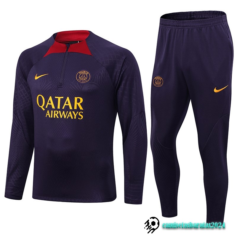 Replicas Conjunto Completo Sudadera Entrenamiento Paris Saint Germain 2023 2024 Purpura Rojo