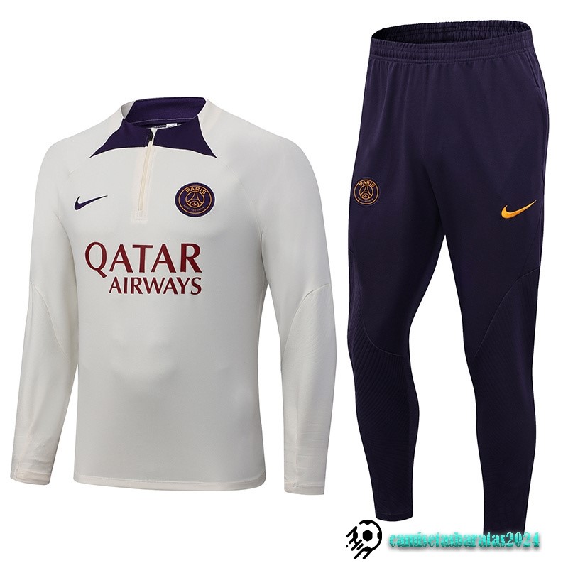 Replicas Conjunto Completo Sudadera Entrenamiento Paris Saint Germain Niños 2023 2024 Amarillo I Purpura