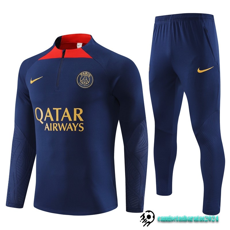 Replicas Conjunto Completo Sudadera Entrenamiento Paris Saint Germain Niños 2023 2024 Azul Marino Rojo