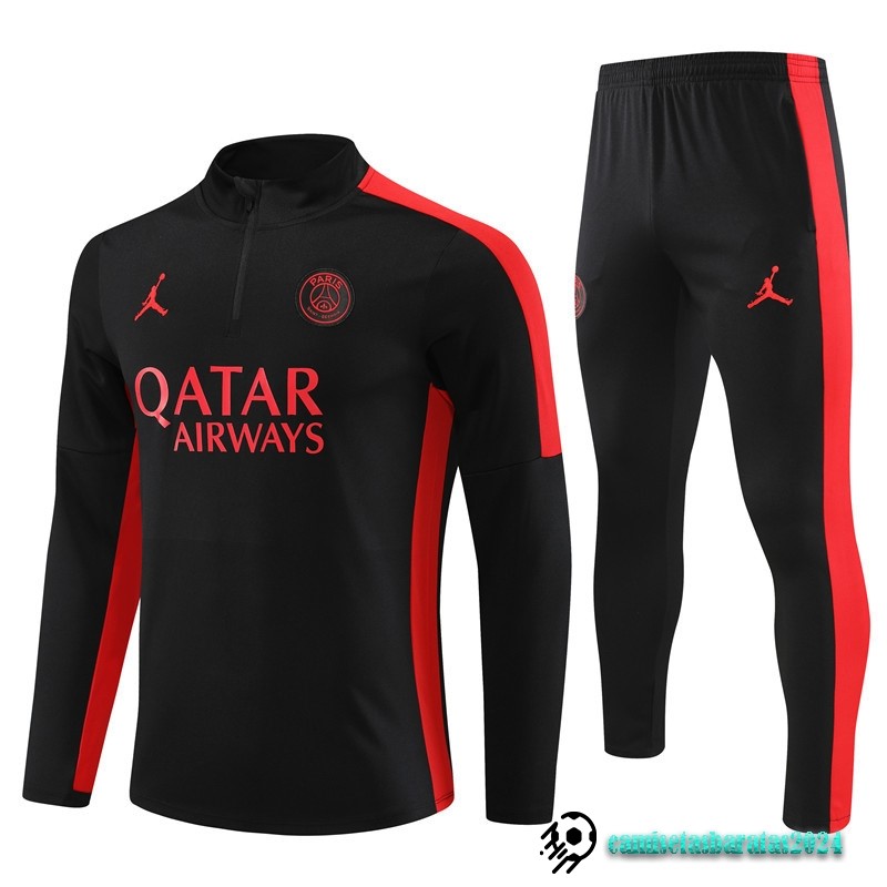 Replicas Conjunto Completo Sudadera Entrenamiento Paris Saint Germain Niños 2023 2024 Rojo II Negro