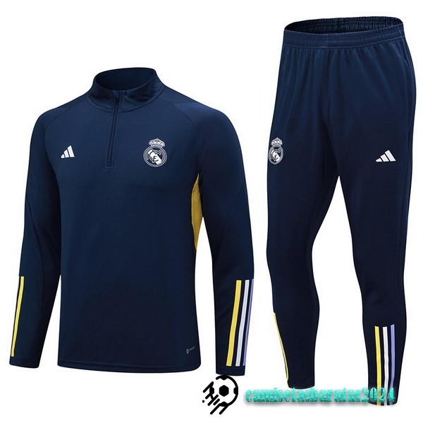 Replicas Conjunto Completo Sudadera Entrenamiento Real Madrid 2023 2024 Azul I Marino