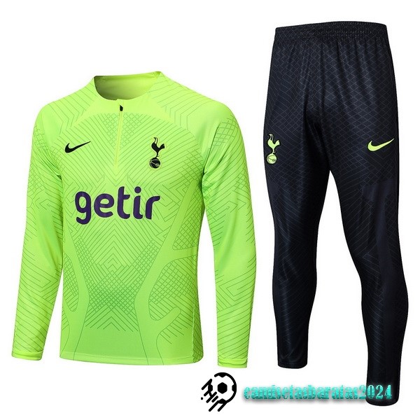 Replicas Conjunto Completo Sudadera Entrenamiento Tottenham Hotspur 2022 2023 Verde I Negro