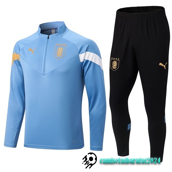 Replicas Conjunto Completo Sudadera Entrenamiento Uruguay 2022 Azul Negro