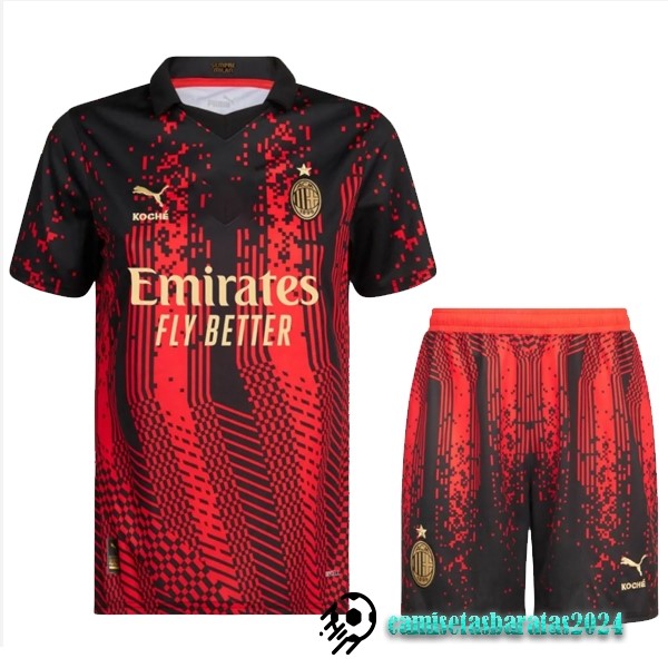 Replicas Cuarta Conjunto De Niños AC Milan 2022 2023 Rojo