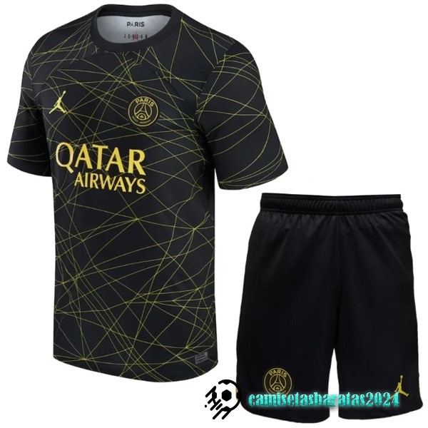 Replicas Cuarta Conjunto De Niños Paris Saint Germain 2022 2023 Negro