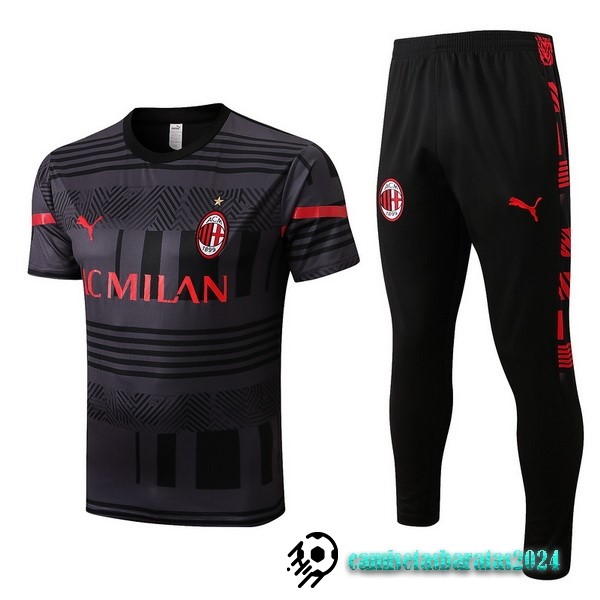 Replicas Entrenamiento Conjunto Completo AC Milan 2022 2023 Gris I Negro