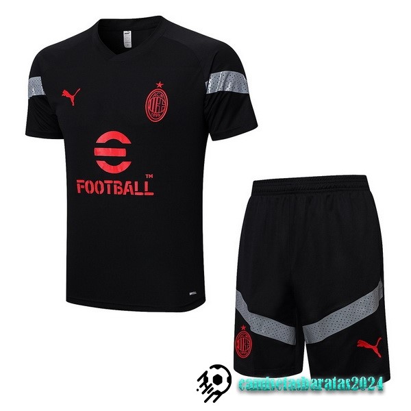 Replicas Entrenamiento Conjunto Completo AC Milan 2022 2023 Negro Gris