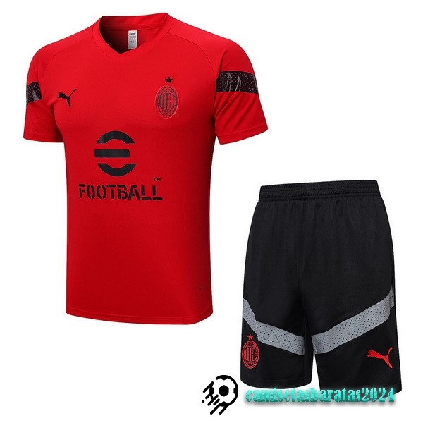 Replicas Entrenamiento Conjunto Completo AC Milan 2022 2023 Rojo II Negro