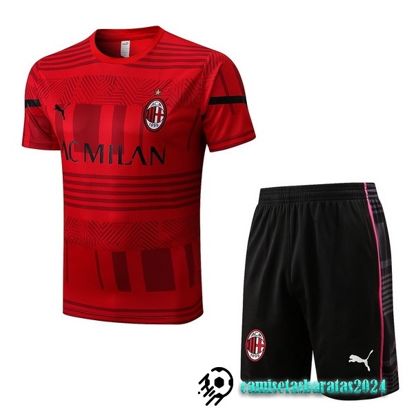 Replicas Entrenamiento Conjunto Completo AC Milan 2022 2023 Rojo Negro