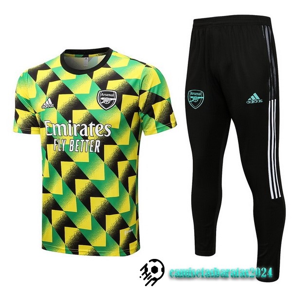 Replicas Entrenamiento Conjunto Completo Arsenal 2022 2023 Verde Amarillo Negro