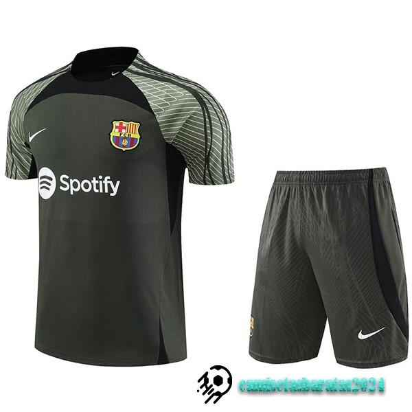 Replicas Entrenamiento Conjunto Completo Barcelona 2023 2024 Verde Marino