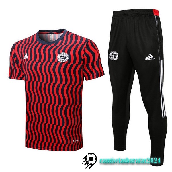 Replicas Entrenamiento Conjunto Completo Bayern Múnich 2022 2023 Rojo Negro Blanco