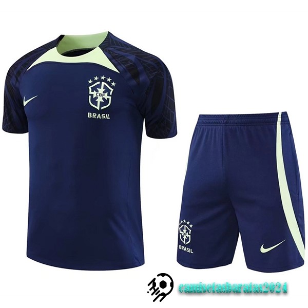 Replicas Entrenamiento Conjunto Completo Brasil 2022 Azul Marino II Verde