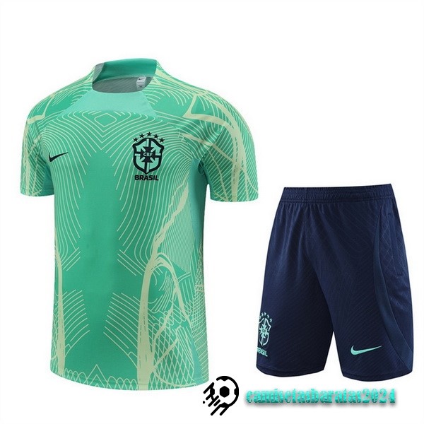 Replicas Entrenamiento Conjunto Completo Brasil 2022 Verde Azul Marino