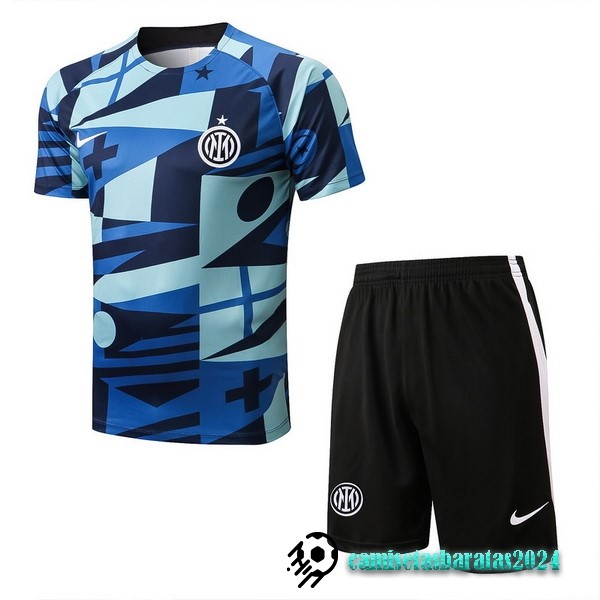 Replicas Entrenamiento Conjunto Completo Inter Milán 2022 2023 Azul Verde Negro