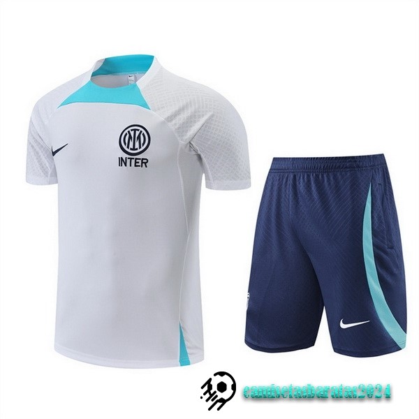 Replicas Entrenamiento Conjunto Completo Inter Milán 2022 2023 Blanco Azul