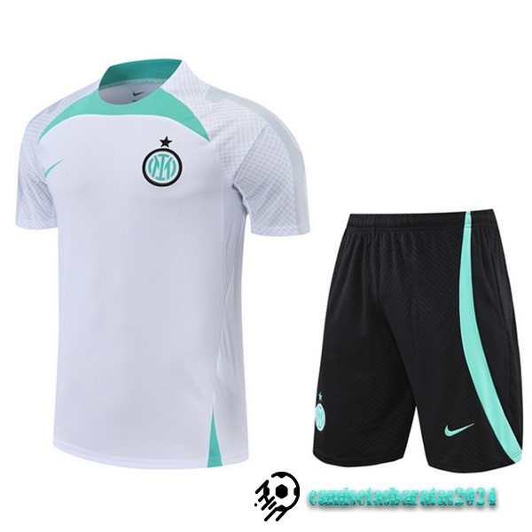 Replicas Entrenamiento Conjunto Completo Inter Milán 2022 2023 Blanco Verde