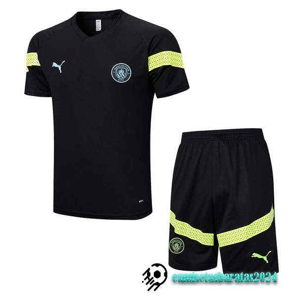 Replicas Entrenamiento Conjunto Completo Manchester City 2022 2023 Negro Verde