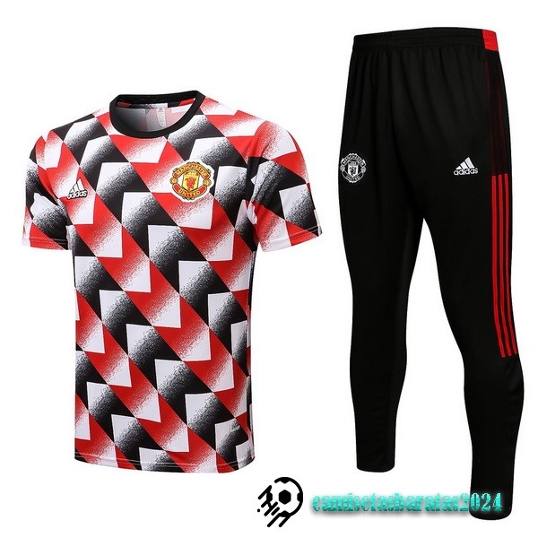 Replicas Entrenamiento Conjunto Completo Manchester United 2022 2023 Blanco Rojo Negro