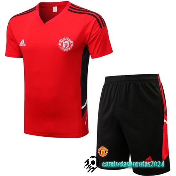 Replicas Entrenamiento Conjunto Completo Manchester United 2022 2023 Rojo II Negro