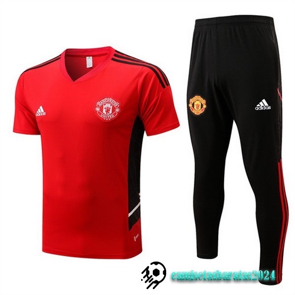 Replicas Entrenamiento Conjunto Completo Manchester United 2022 2023 Rojo I Negro