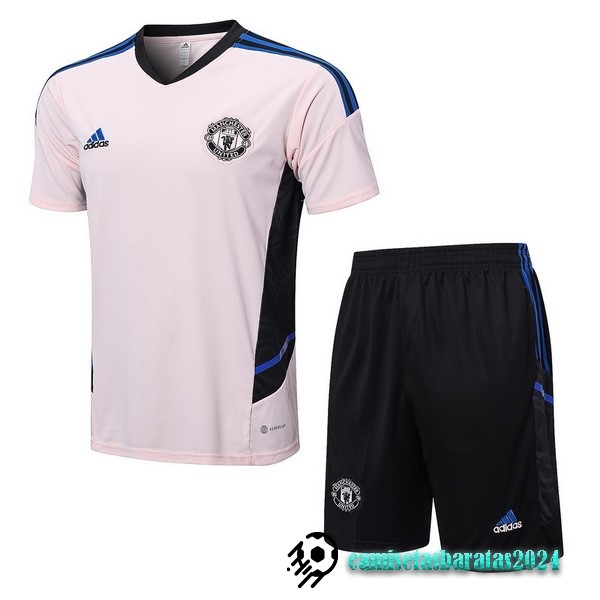 Replicas Entrenamiento Conjunto Completo Manchester United 2022 2023 Rosa Negro