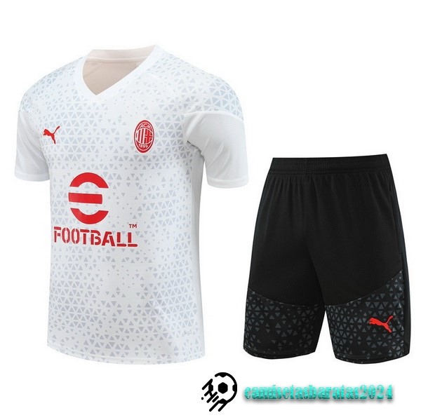 Replicas Entrenamiento Conjunto Completo Niños AC Milan 2023 2024 Blanco I Negro