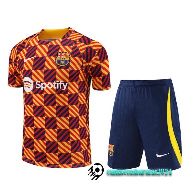 Replicas Entrenamiento Conjunto Completo Niños Barcelona 2023 2024 Naranja Azul