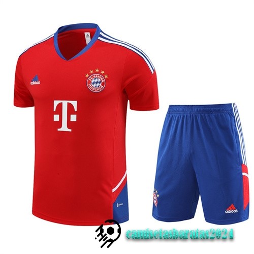 Replicas Entrenamiento Conjunto Completo Niños Bayern Múnich 2022 2023 Rojo Azul