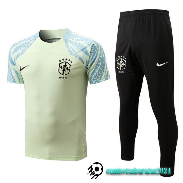 Replicas Entrenamiento Conjunto Completo Niños Brasil 2022 Verde II Negro