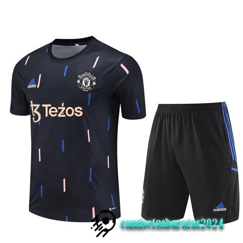 Replicas Entrenamiento Conjunto Completo Niños Manchester United 2022 2023 Azul Negro