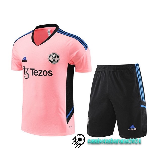 Replicas Entrenamiento Conjunto Completo Niños Manchester United 2022 2023 Rosa II Negro