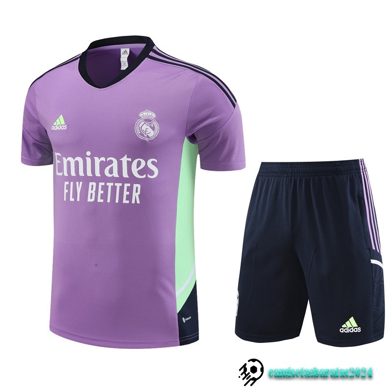 Replicas Entrenamiento Conjunto Completo Niños Real Madrid 2022 2023 Purpura Negro