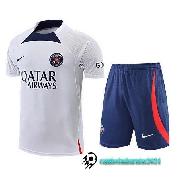 Replicas Entrenamiento Conjunto Completo Paris Saint Germain 2022 2023 Blanco II Azul