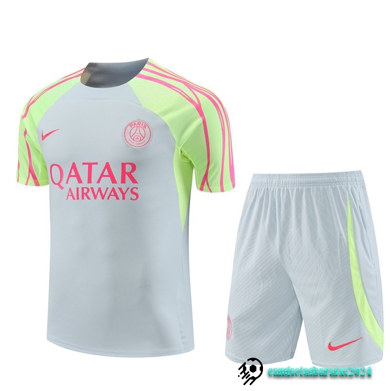 Replicas Entrenamiento Conjunto Completo Paris Saint Germain 2023 2024 Gris Verde