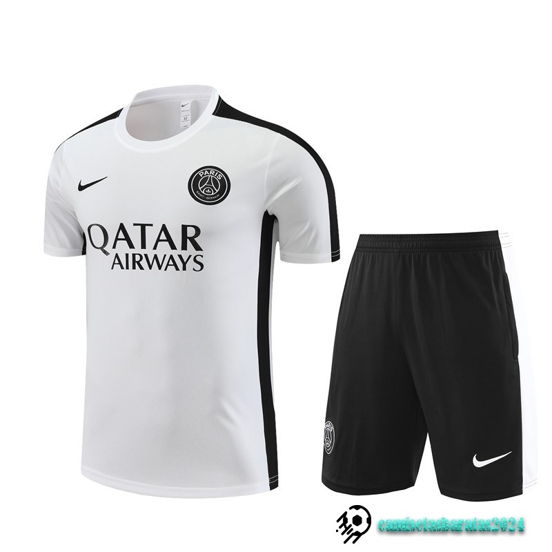 Replicas Entrenamiento Conjunto Completo Paris Saint Germain Niños 2023 2024 Blanco Negro