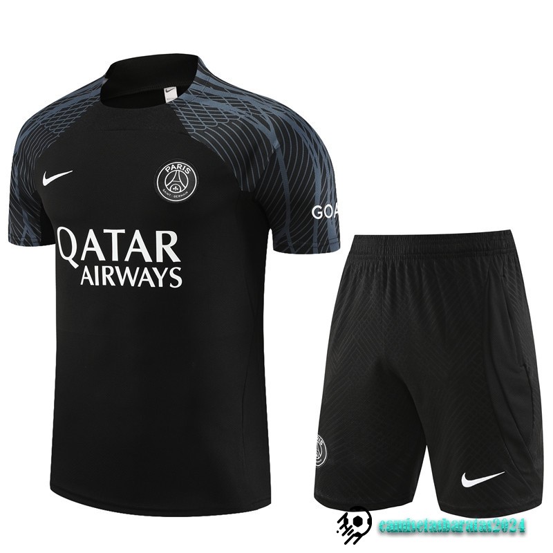 Replicas Entrenamiento Conjunto Completo Paris Saint Germain Niños 2023 2024 Negro