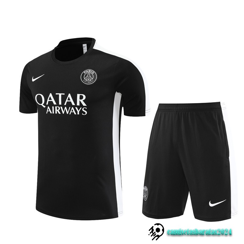 Replicas Entrenamiento Conjunto Completo Paris Saint Germain Niños 2023 2024 Negro Blanco