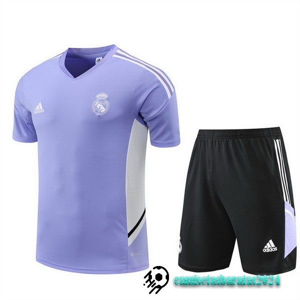 Replicas Entrenamiento Conjunto Completo Real Madrid 2022 2023 Purpura I Blanco Negro