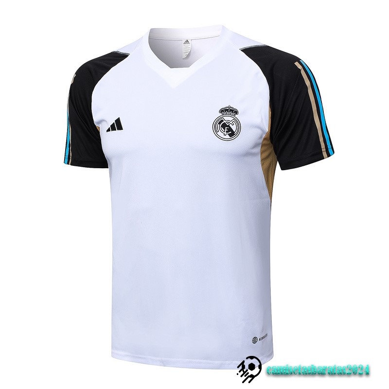 Replicas Entrenamiento Real Madrid 2023 2024 Blanco Amarillo Negro